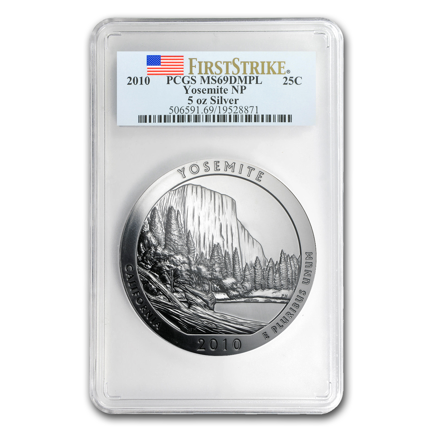 Buy 2010 5 oz Silver ATB Yosemite MS-69 DMPL PCGS (FirstStrike?)
