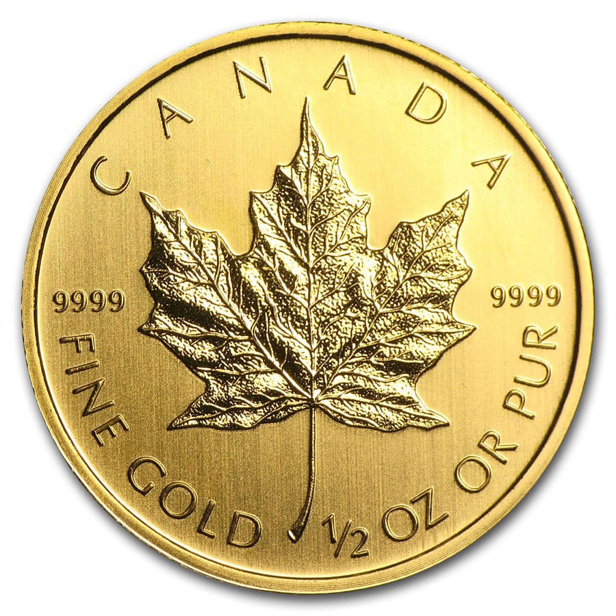 Buy Canada 1/2 oz Gold Maple Leaf (Random Year)