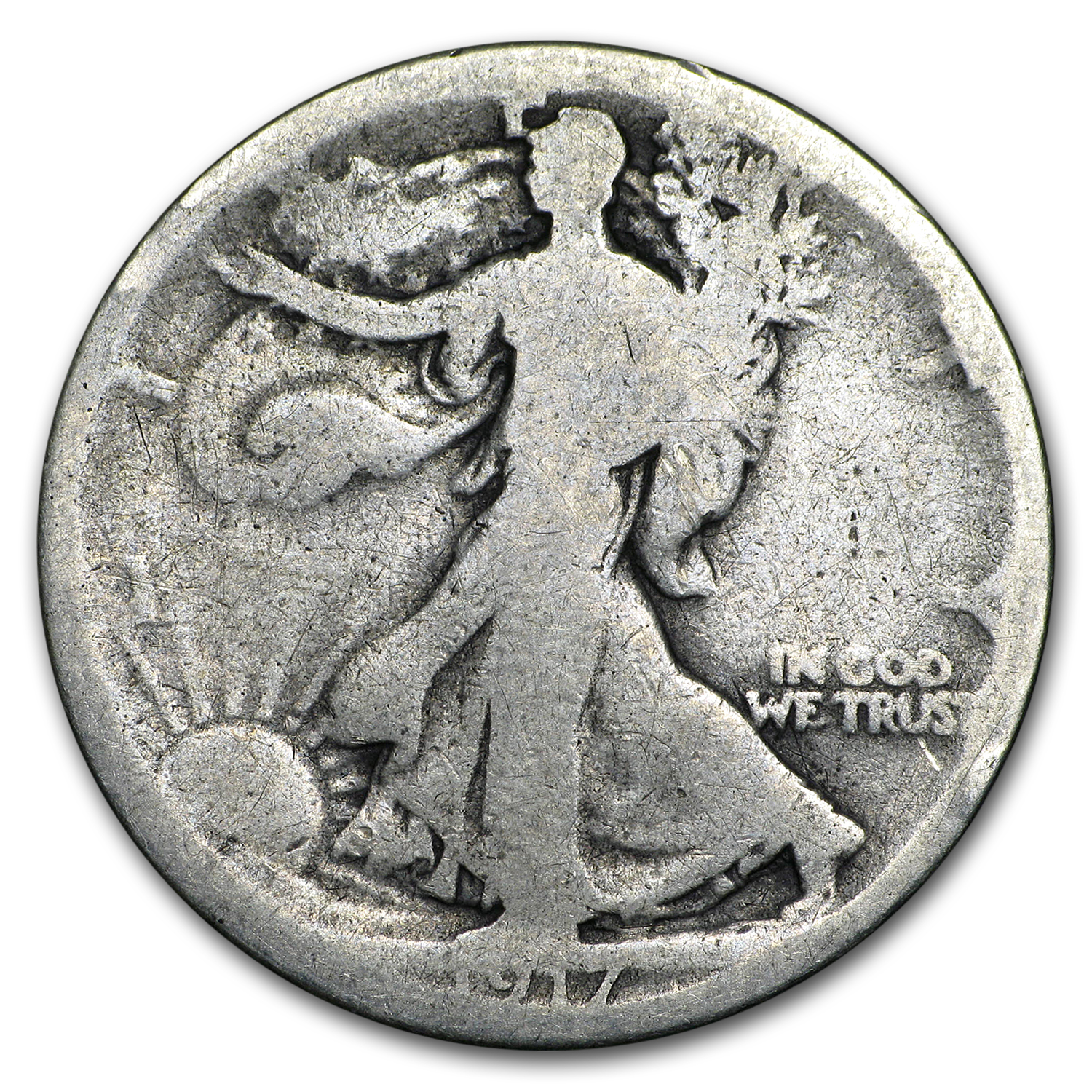 Buy 1917-S Rev Walking Liberty Half Dollar AG