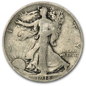 Buy 1918 Walking Liberty Half Dollar Good