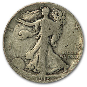 Buy 1918-S Walking Liberty Half Dollar Good