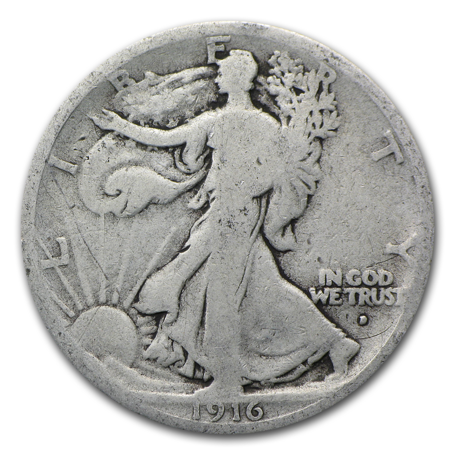 Buy 1916-D Walking Liberty Half Dollar Good