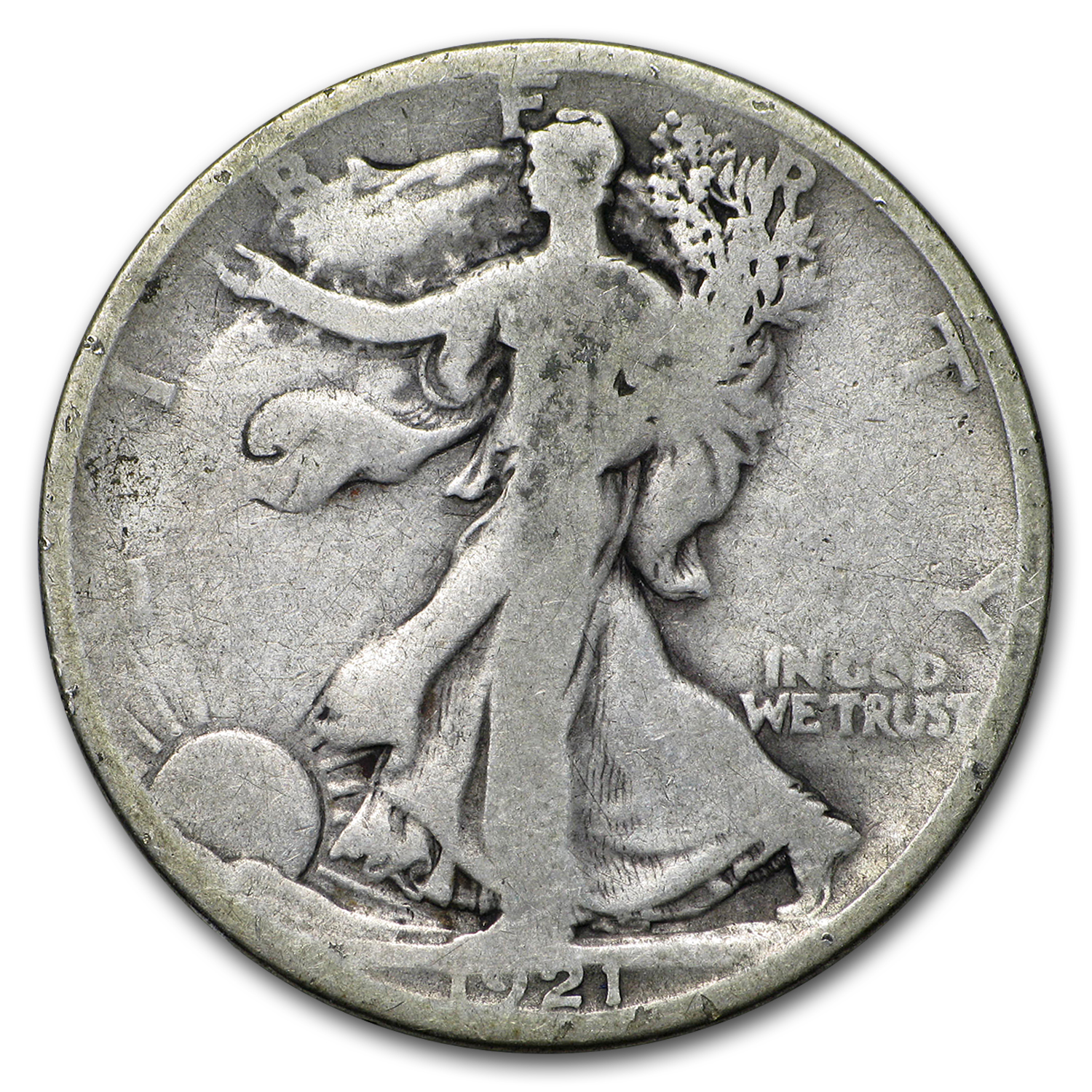 Buy 1921-D Walking Liberty Half Dollar Good