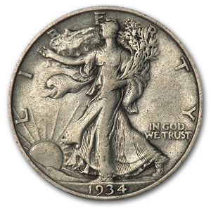 Buy 1934 Walking Liberty Half Dollar VG/VF