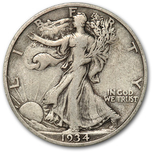 Buy 1934-S Walking Liberty Half Dollar VG/VF