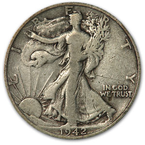 Buy 1942-S Walking Liberty Half Dollar Fine/VF