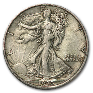 Buy 1935 Walking Liberty Half Dollar XF