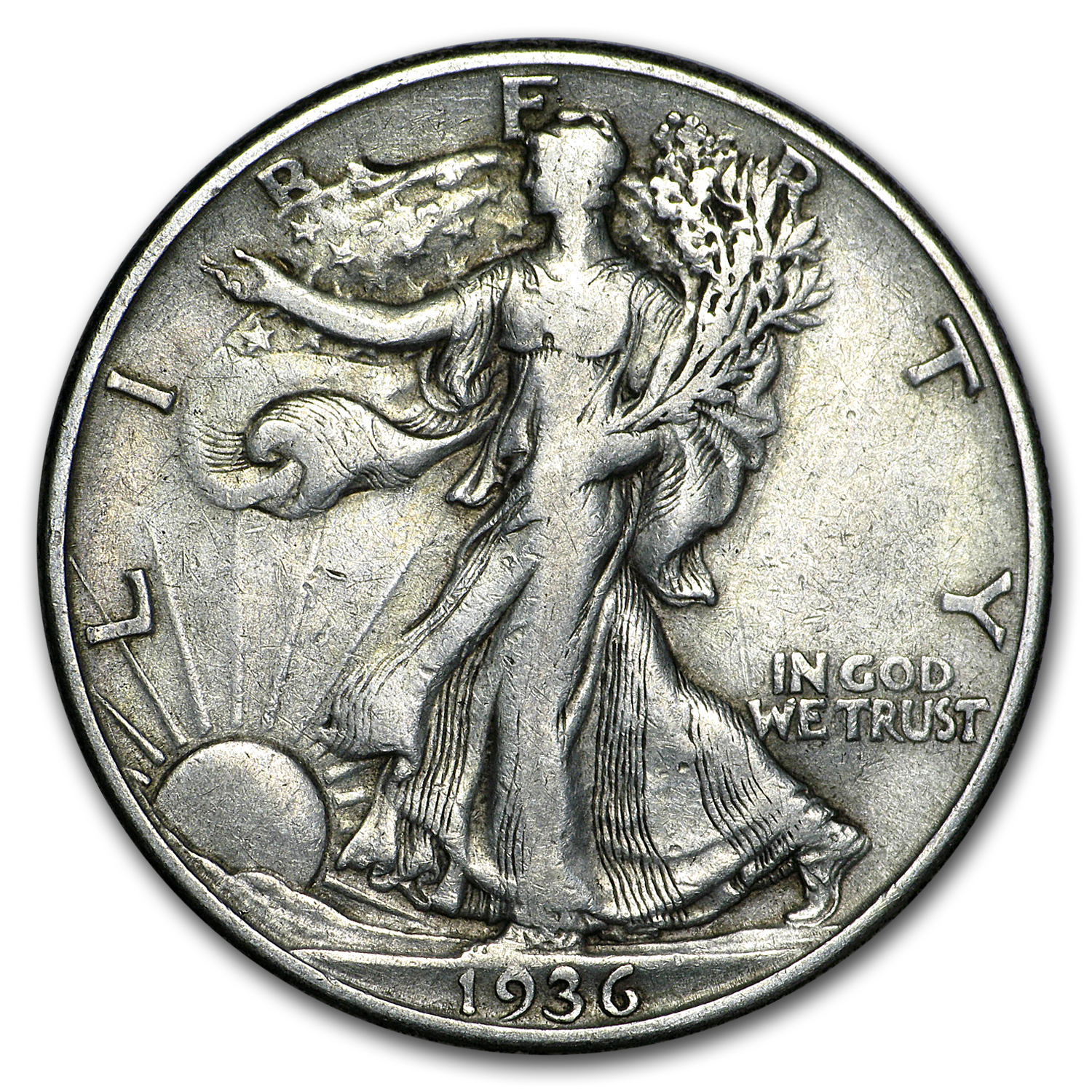 Buy 1936-D Walking Liberty Half Dollar XF