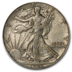Buy 1941 Walking Liberty Half Dollar XF