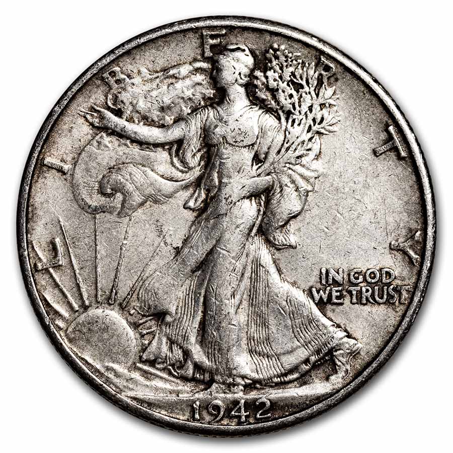Buy 1942-D Walking Liberty Half Dollar XF