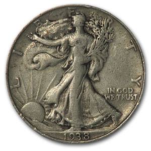 Buy 1938 Walking Liberty Half Dollar AU