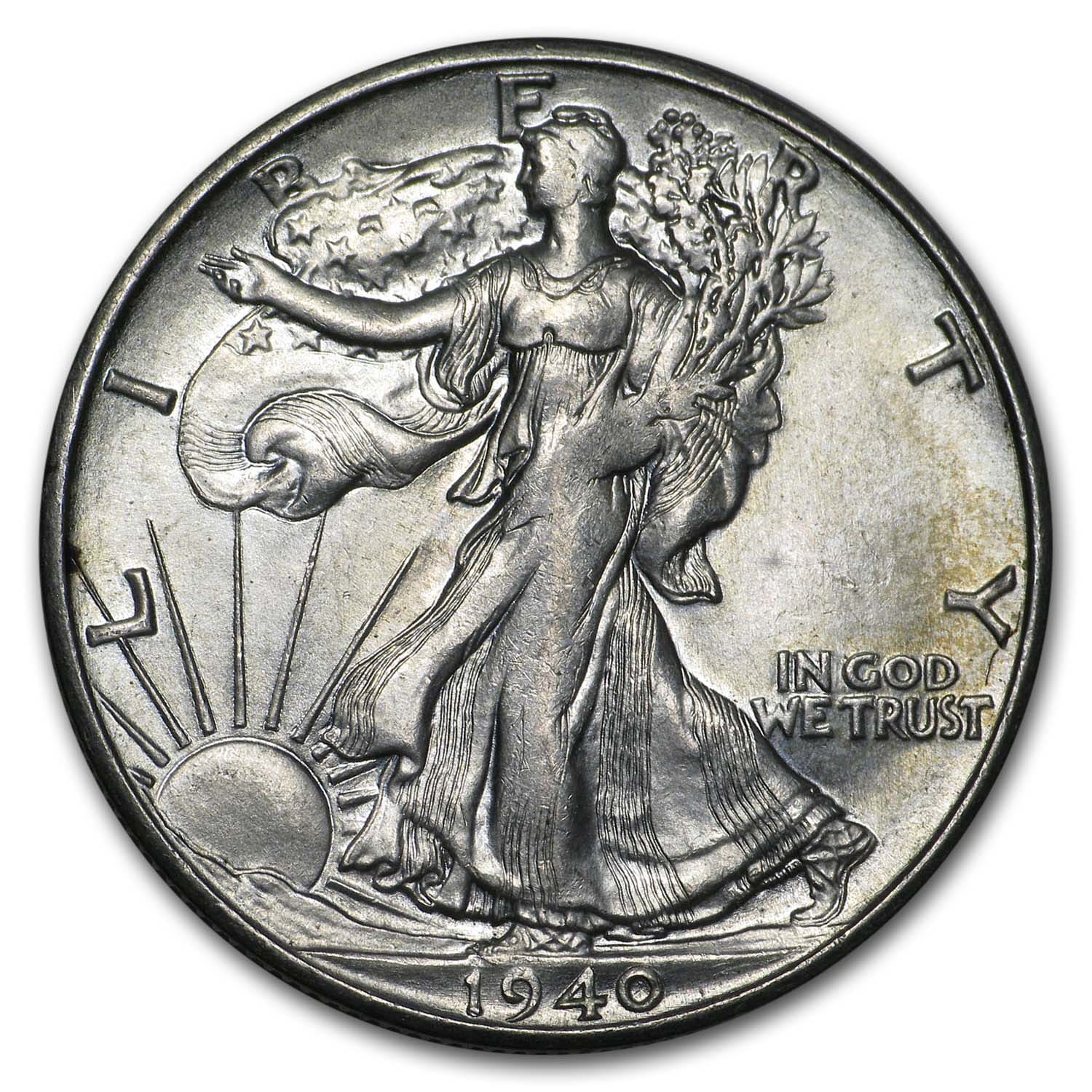 Buy 1940-S Walking Liberty Half Dollar AU
