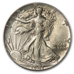 Buy 1941 Walking Liberty Half Dollar AU