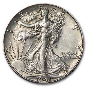 Buy 1941-D Walking Liberty Half Dollar AU