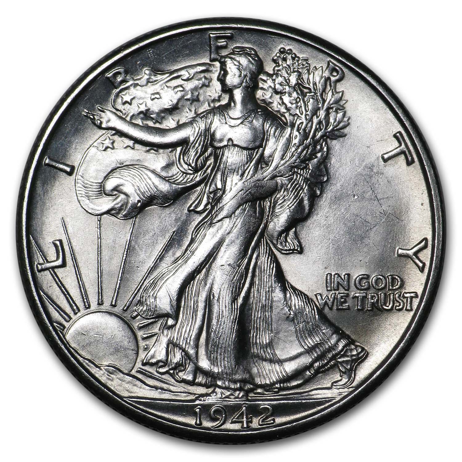 Buy 1942-D Walking Liberty Half Dollar AU