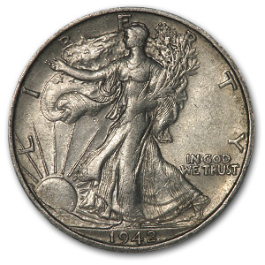 Buy 1942-S Walking Liberty Half Dollar AU