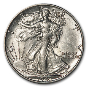 Buy 1943-D Walking Liberty Half Dollar AU