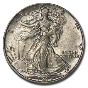 Buy 1945-D Walking Liberty Half Dollar AU