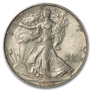 Buy 1945-S Walking Liberty Half Dollar AU