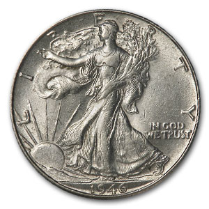 Buy 1946-D Walking Liberty Half Dollar AU