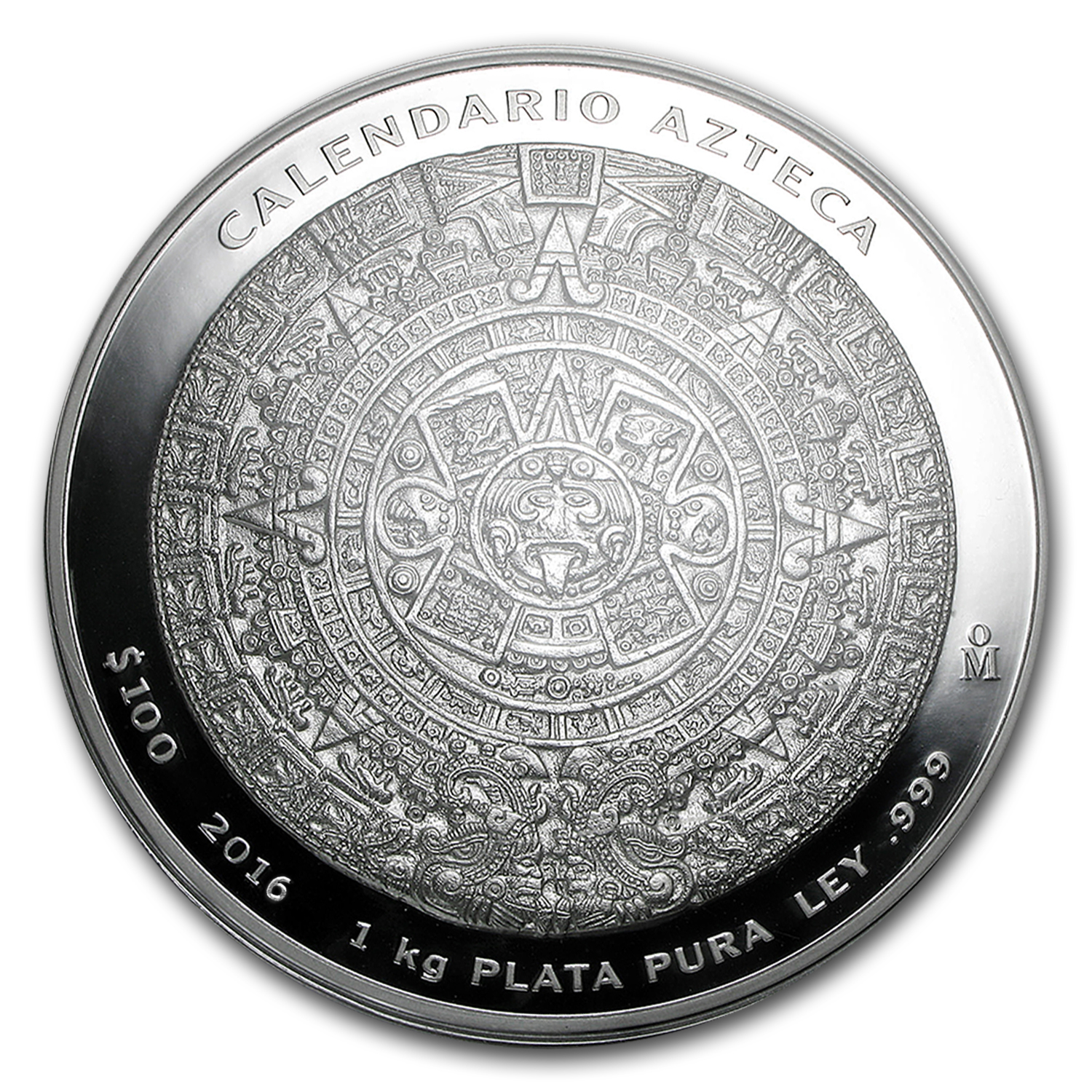 Buy 2016 Mexico 1 kilo Silver Aztec Calendar (w/Box & COA) - Click Image to Close