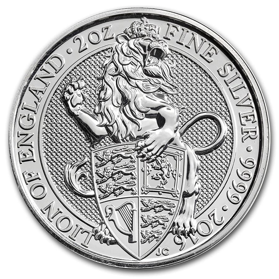 Buy 2016 Great Britain 2 oz Silver Queen's Beasts The Lion - Click Image to Close