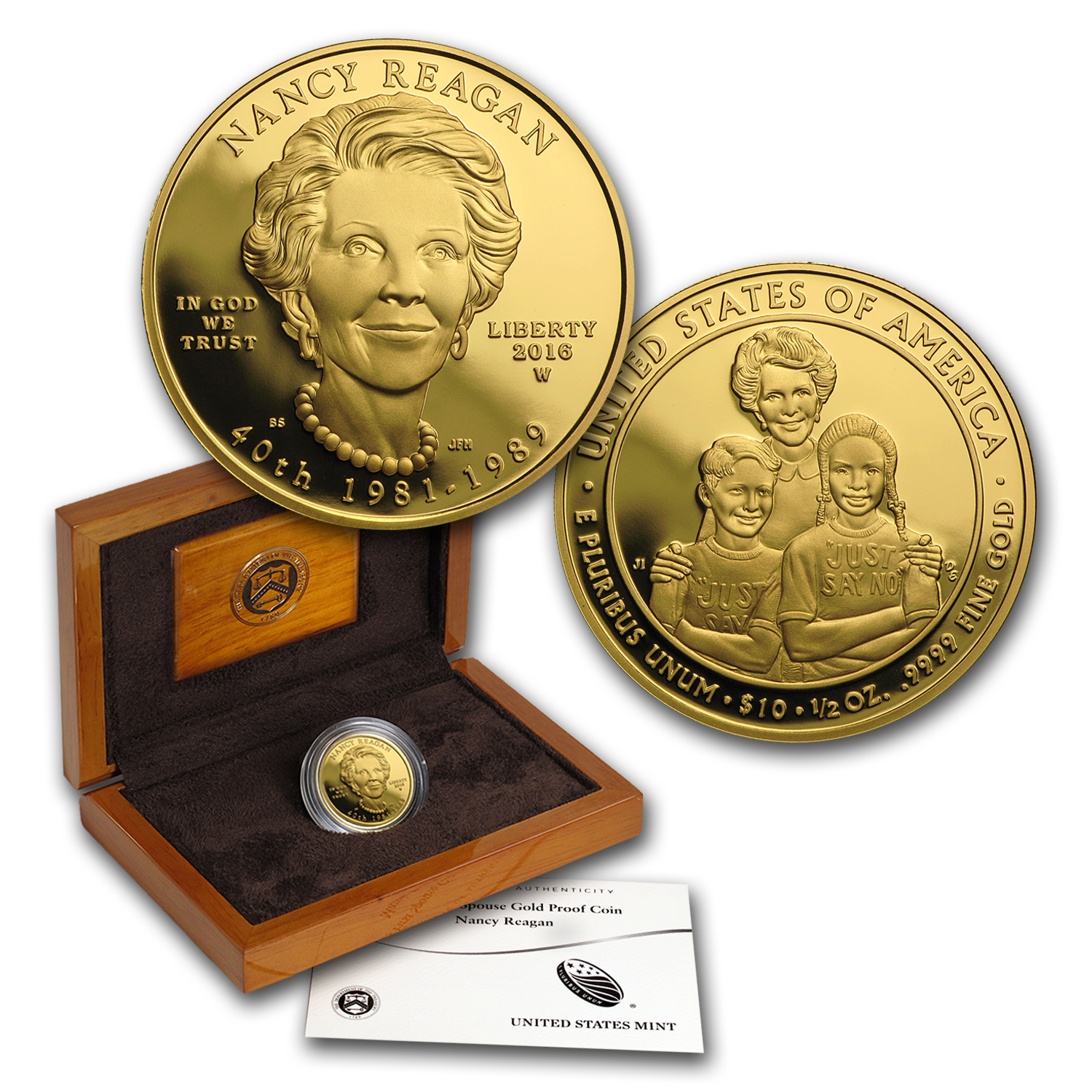 Buy 2016-W 1/2 oz Proof Gold Nancy Reagan (w/Box & COA)