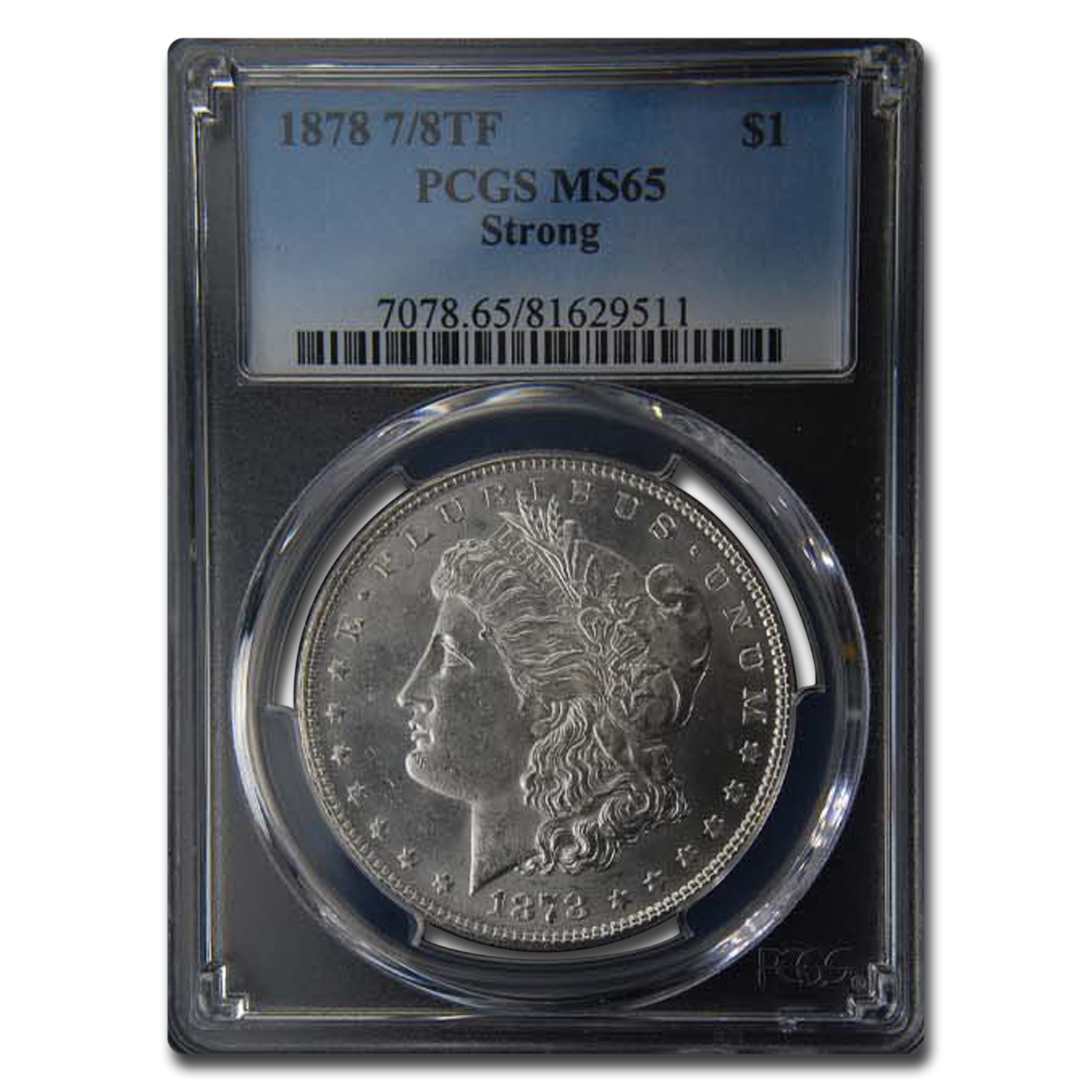 Buy 1878 Morgan Dollar 7/8 TF MS-65 PCGS (Strong)