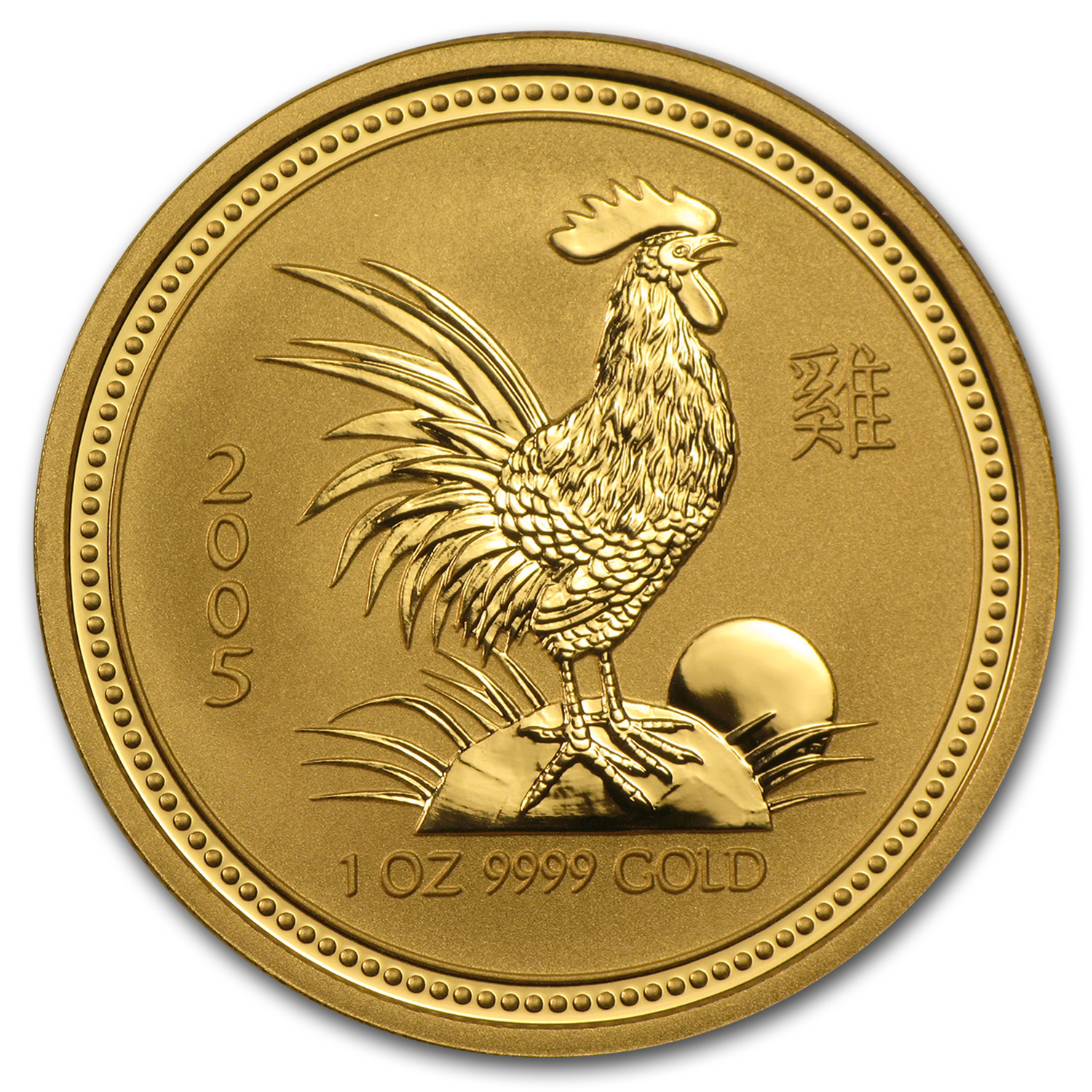 Buy 2005 Australia 1 oz Gold Lunar Rooster BU (Series I)