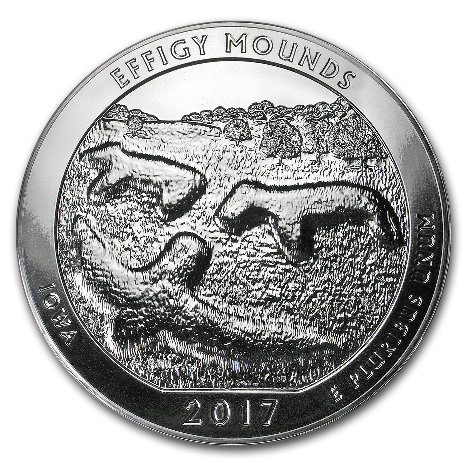 Buy 2017 5 oz Silver ATB Effigy Mounds National Monument, Iowa - Click Image to Close