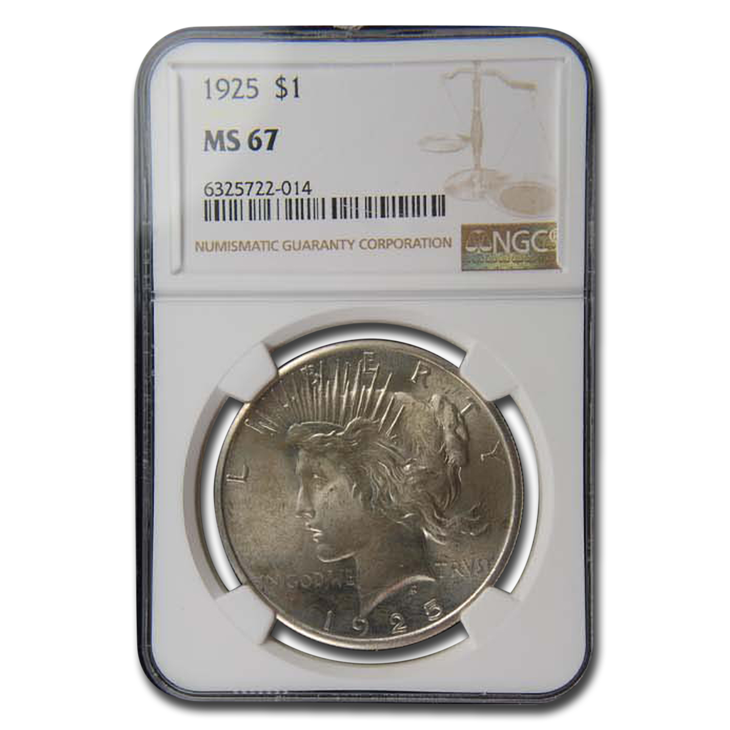 Buy 1925 Peace Dollar MS-67 NGC