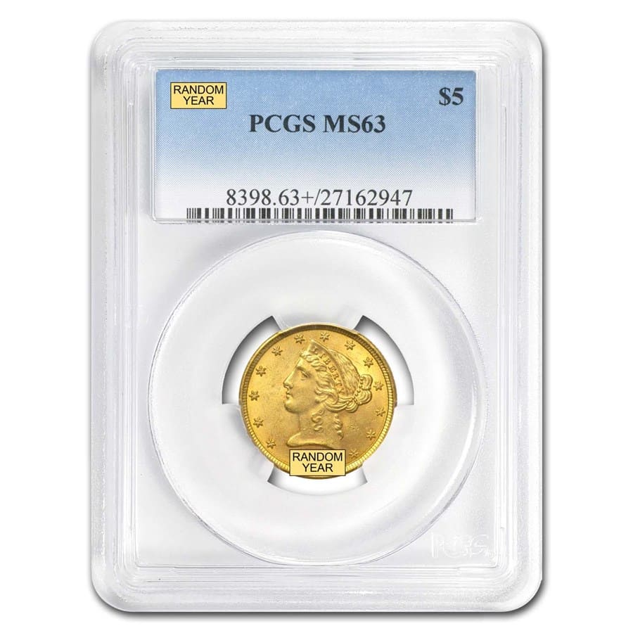 Buy $5 Liberty Gold Half Eagle MS-63 PCGS