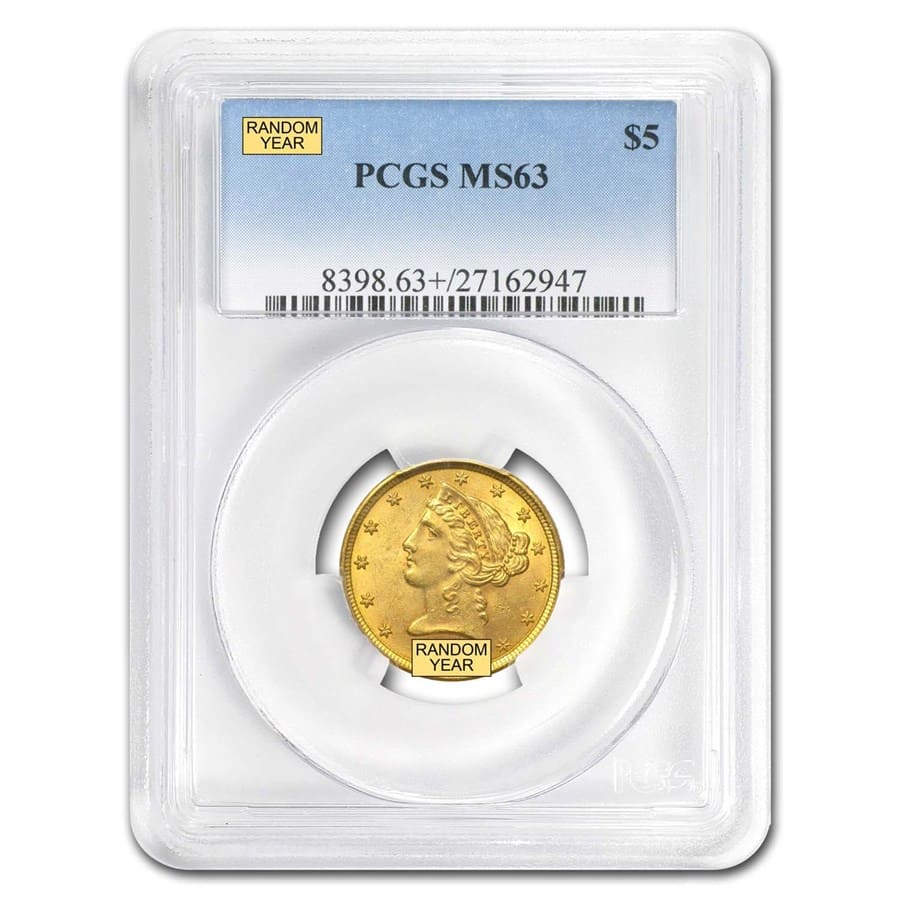 Buy $5 Liberty Gold Half Eagle MS-63 PCGS