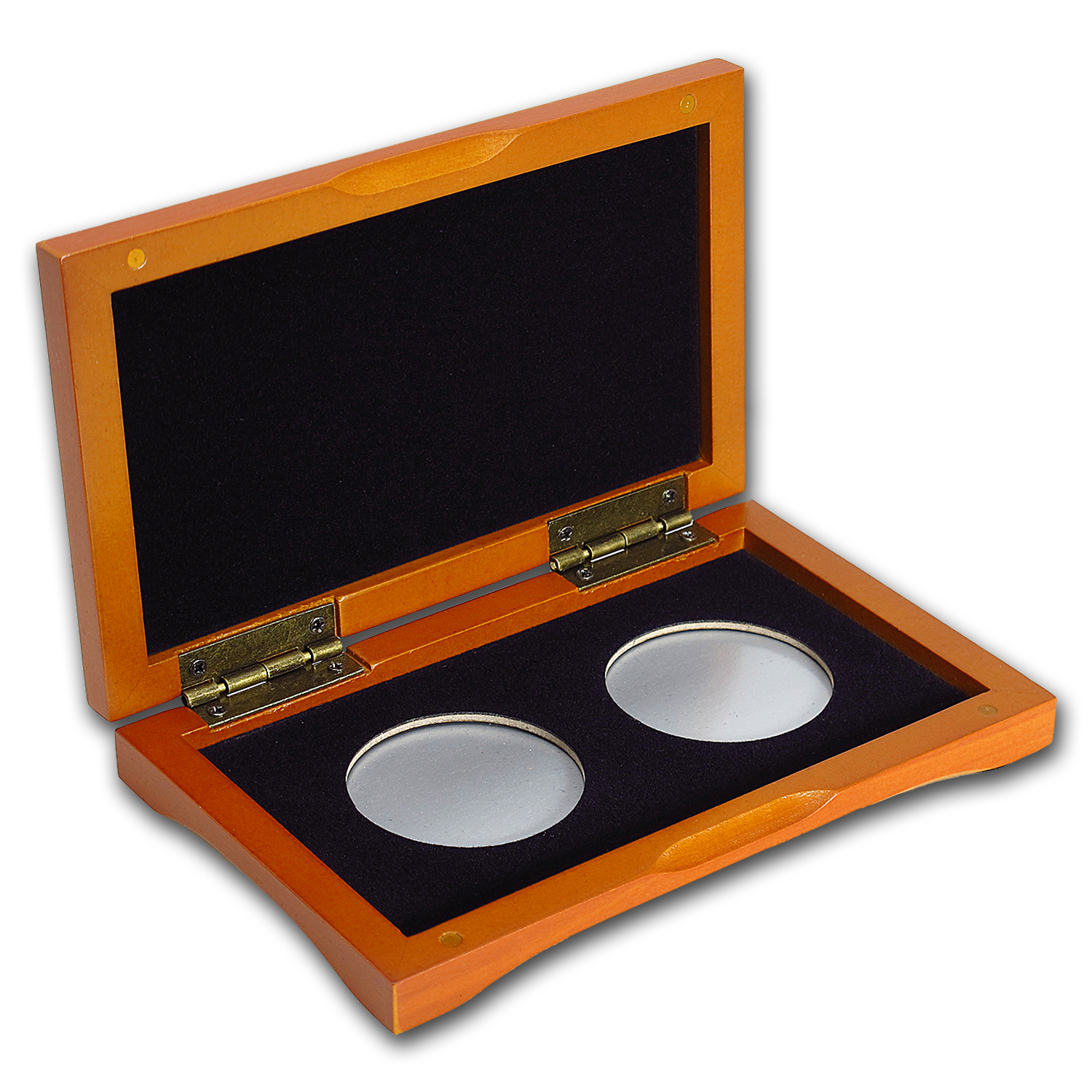 Buy 2 coin Wood Presentation Box - Fits Up to 40 mm (Air-Tite)