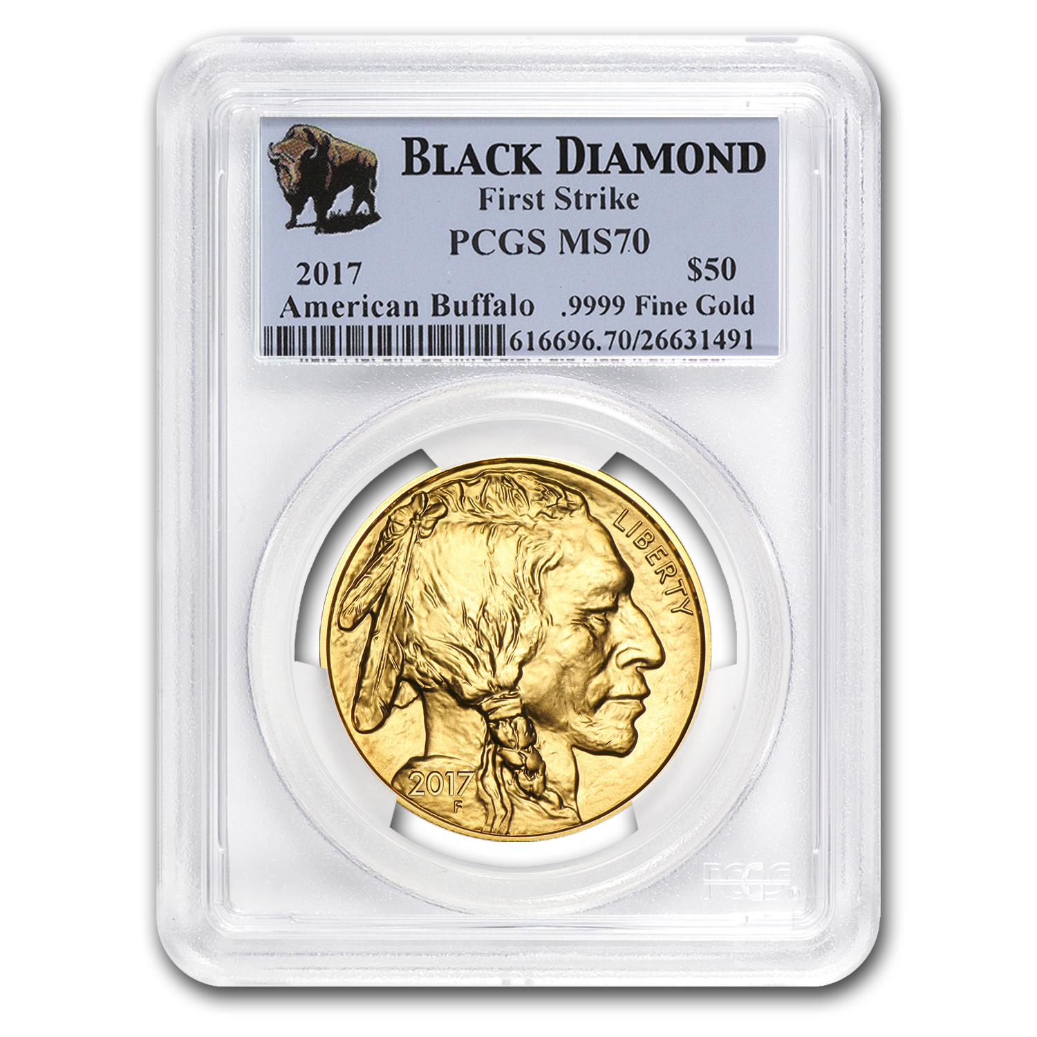 Buy 2017 1 oz Gold Buffalo MS-70 PCGS (FS, Black Diamond)