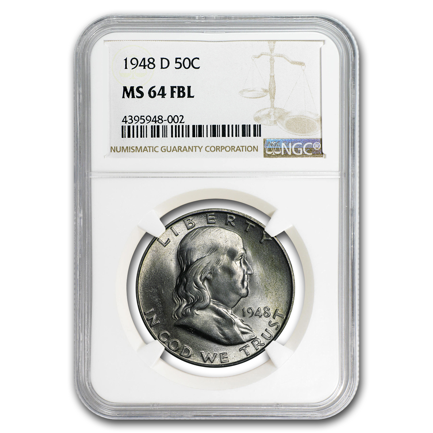 Buy 1948-D Franklin Half Dollar MS-64 NGC (FBL)