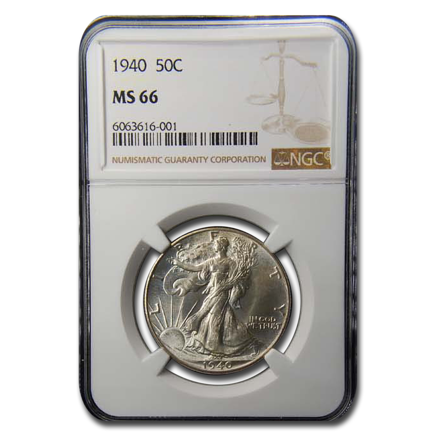 Buy 1940 Walking Liberty Half Dollar MS-66 NGC