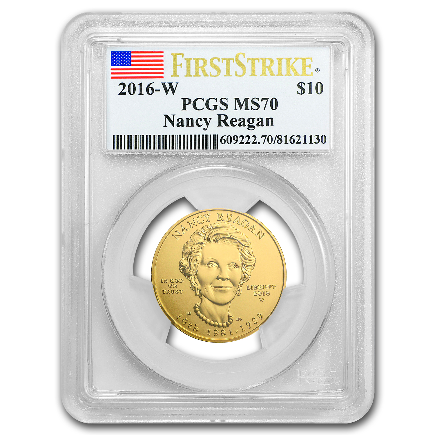 Buy 2016-W 1/2 oz Gold Nancy Reagan MS-70 PCGS (FS)