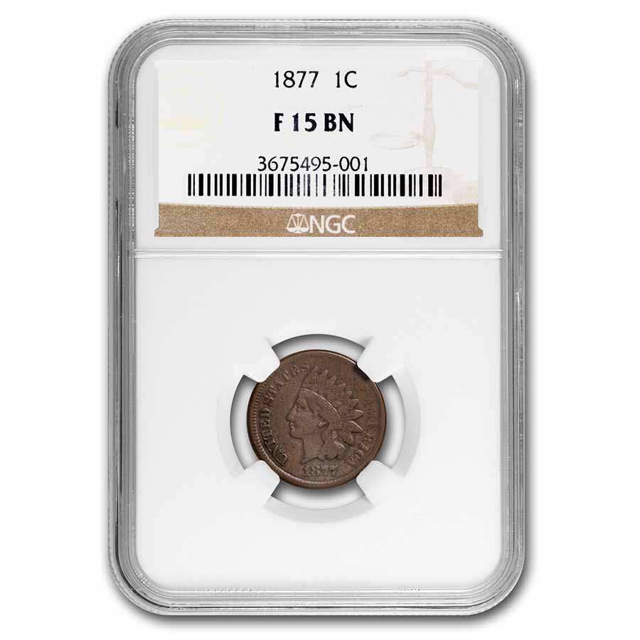 Buy 1877 Indian Head Cent Fine-15 NGC