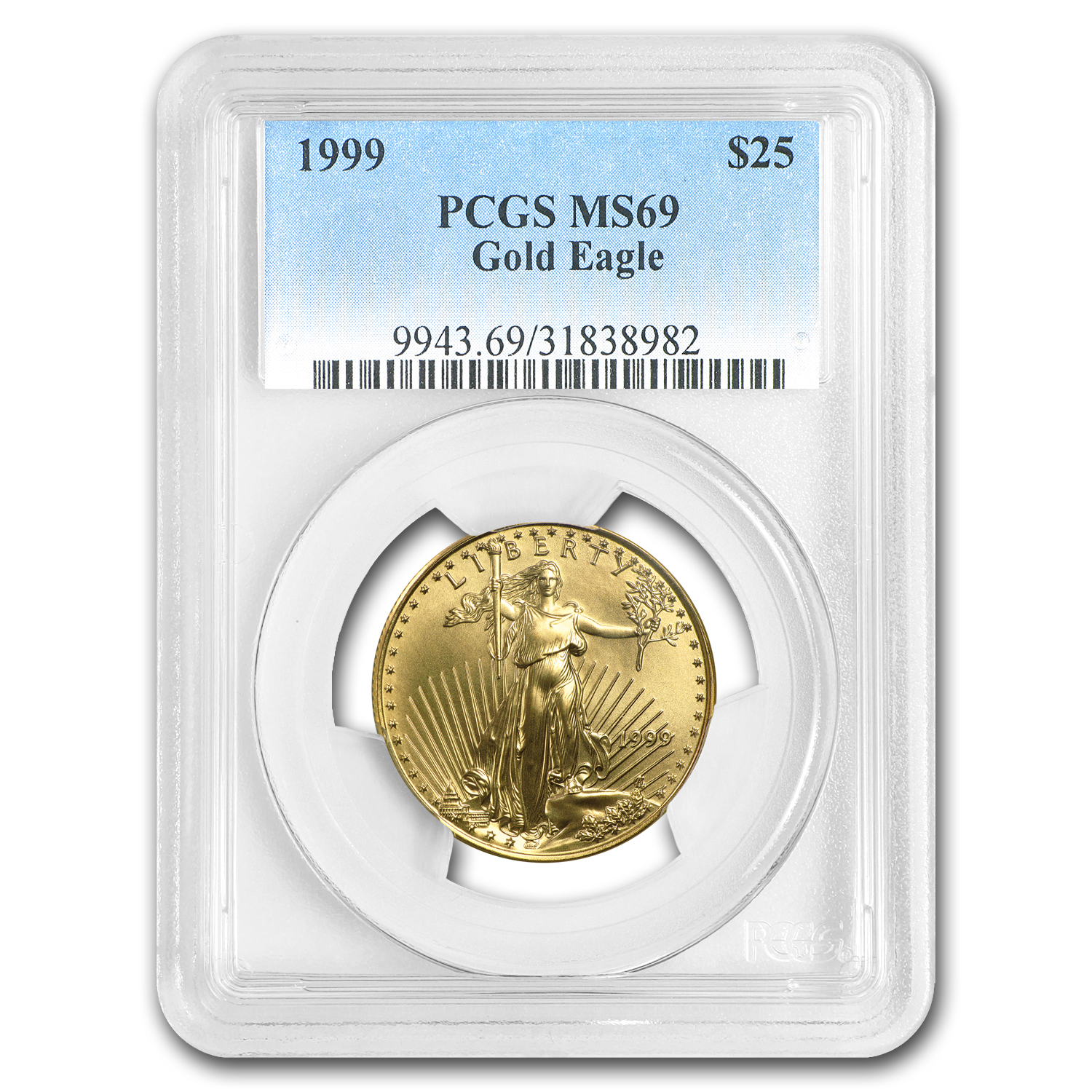 Buy 1999 1/2 oz American Gold Eagle MS-69 PCGS