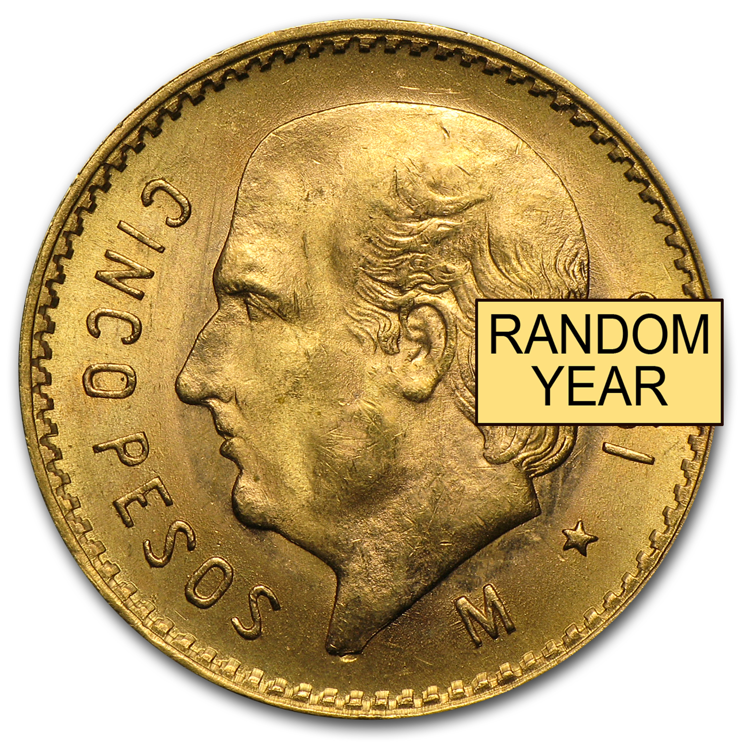 Buy Mexico Gold 5 Pesos (Random Year) AU-BU