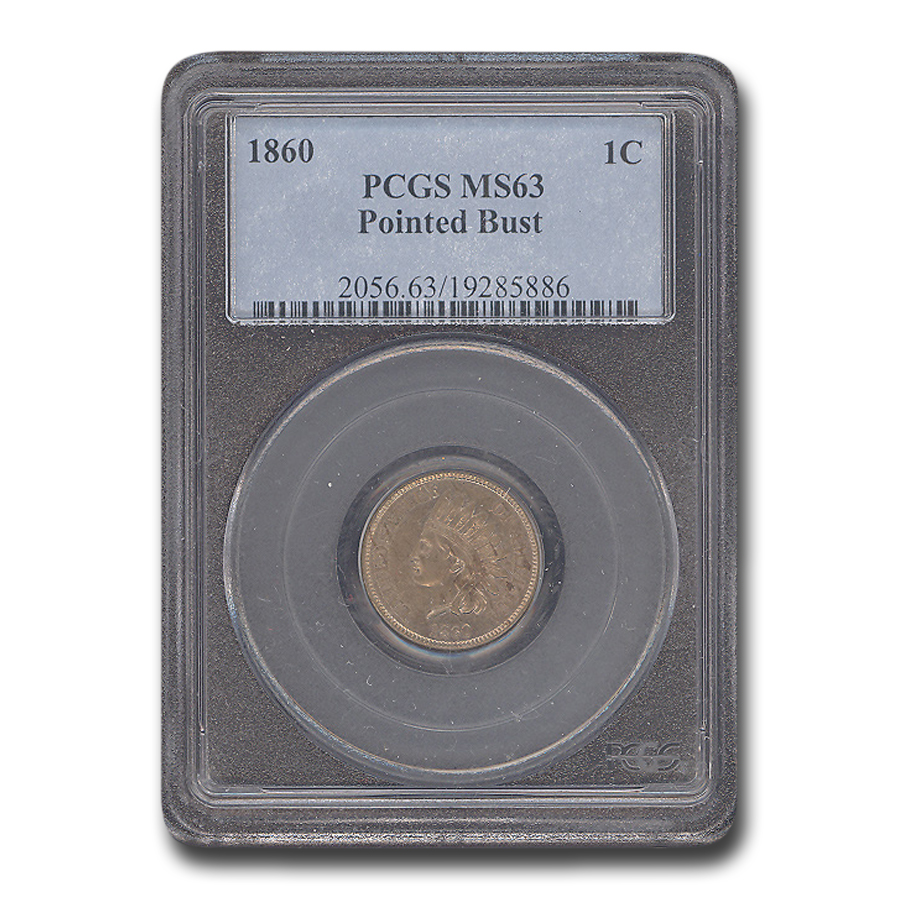 Buy 1860 Pointed Bust Indian Head Cent MS-63 PCGS