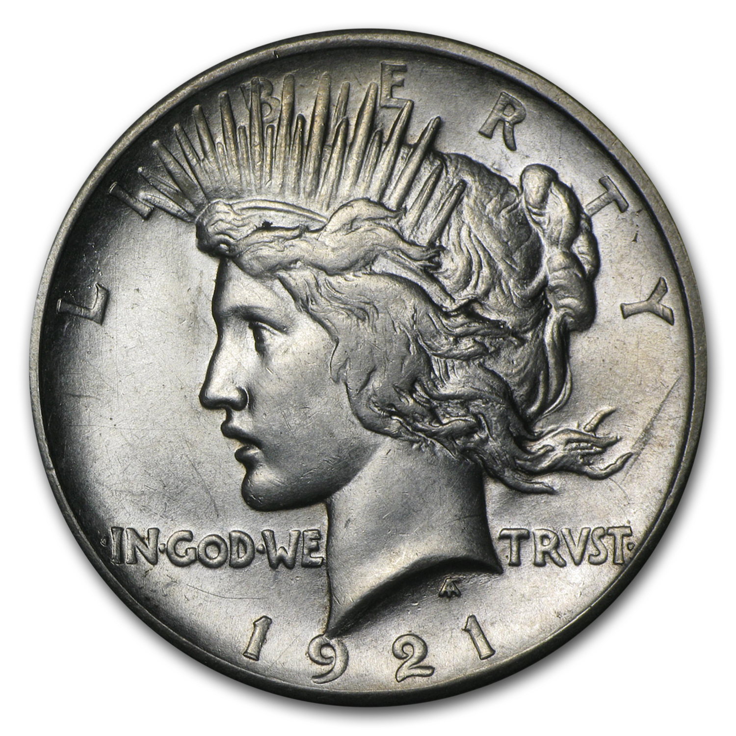 Buy 1921 Peace Dollar AU-58 (High Relief)