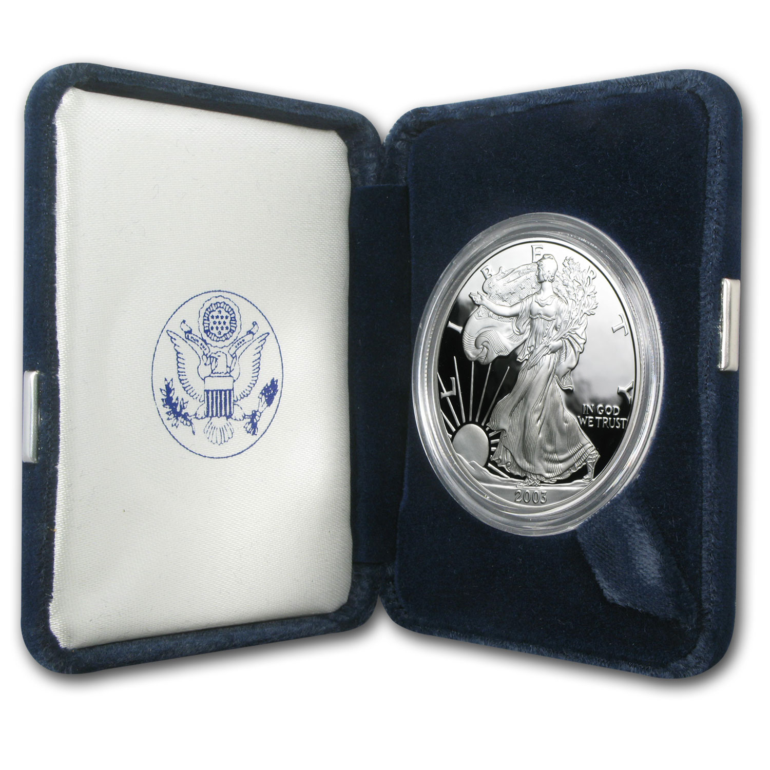 Buy 2003-W 1 oz Proof American Silver Eagle (w/Box & COA)