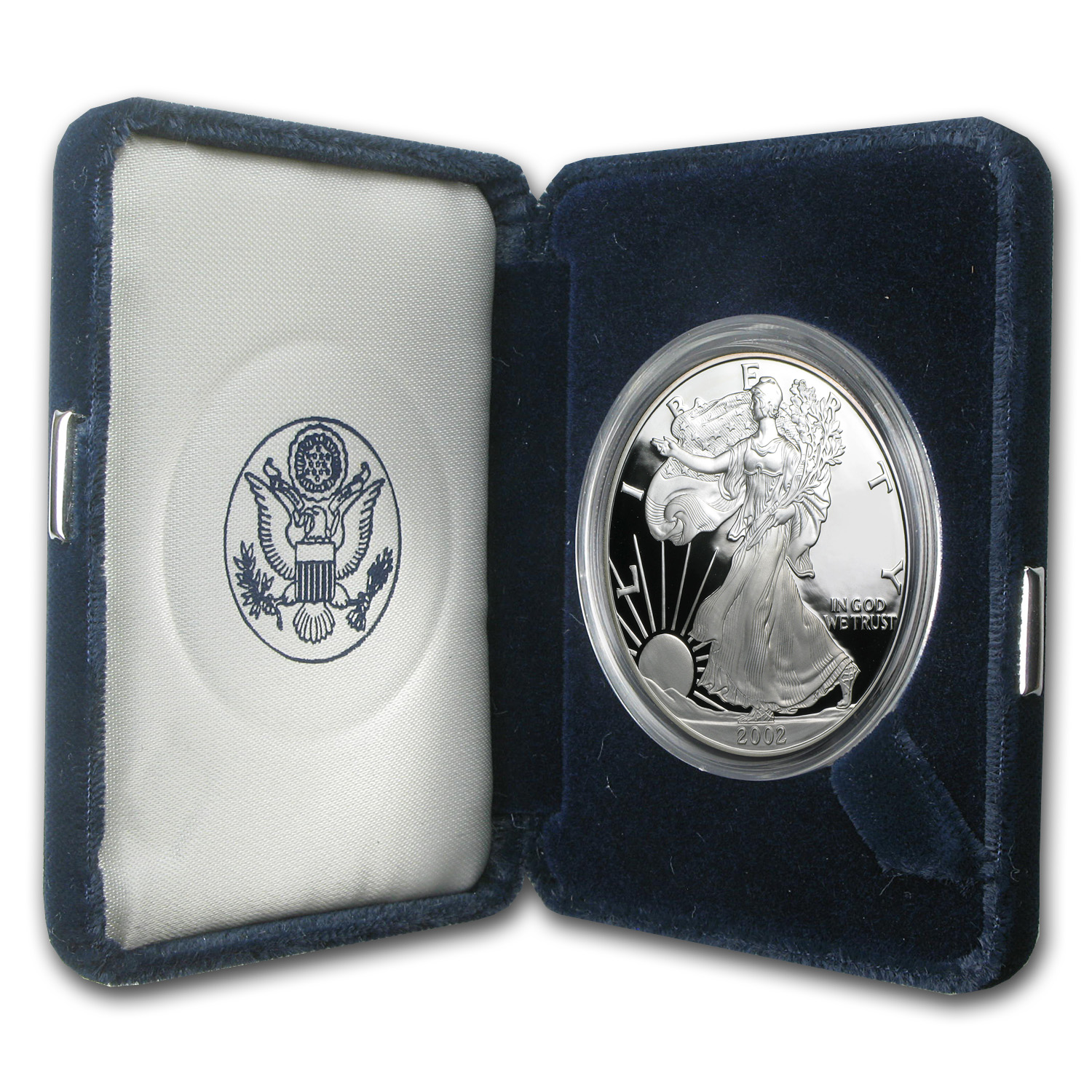 Buy 2002-W 1 oz Proof American Silver Eagle (w/Box & COA)