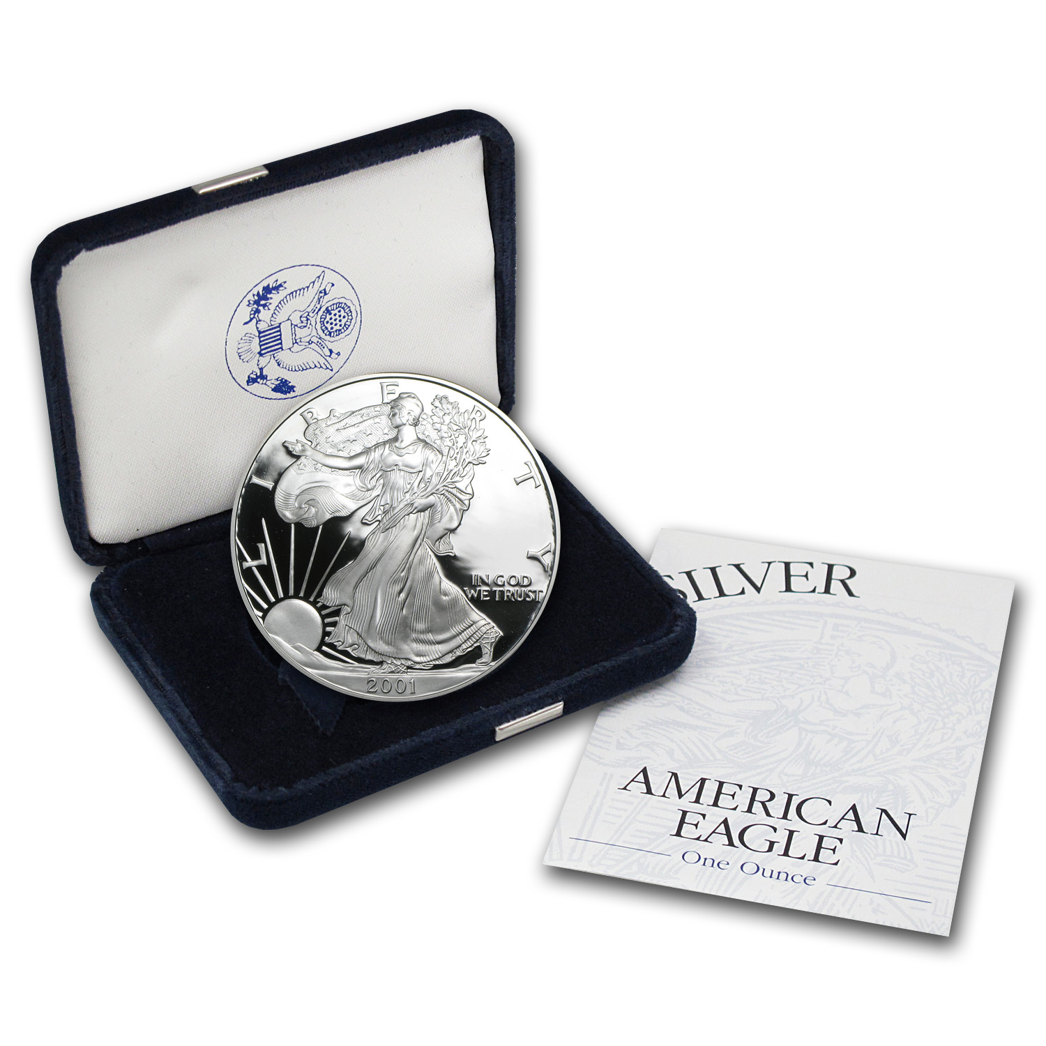 Buy 2001-W 1 oz Proof American Silver Eagle (w/Box & COA) - Click Image to Close
