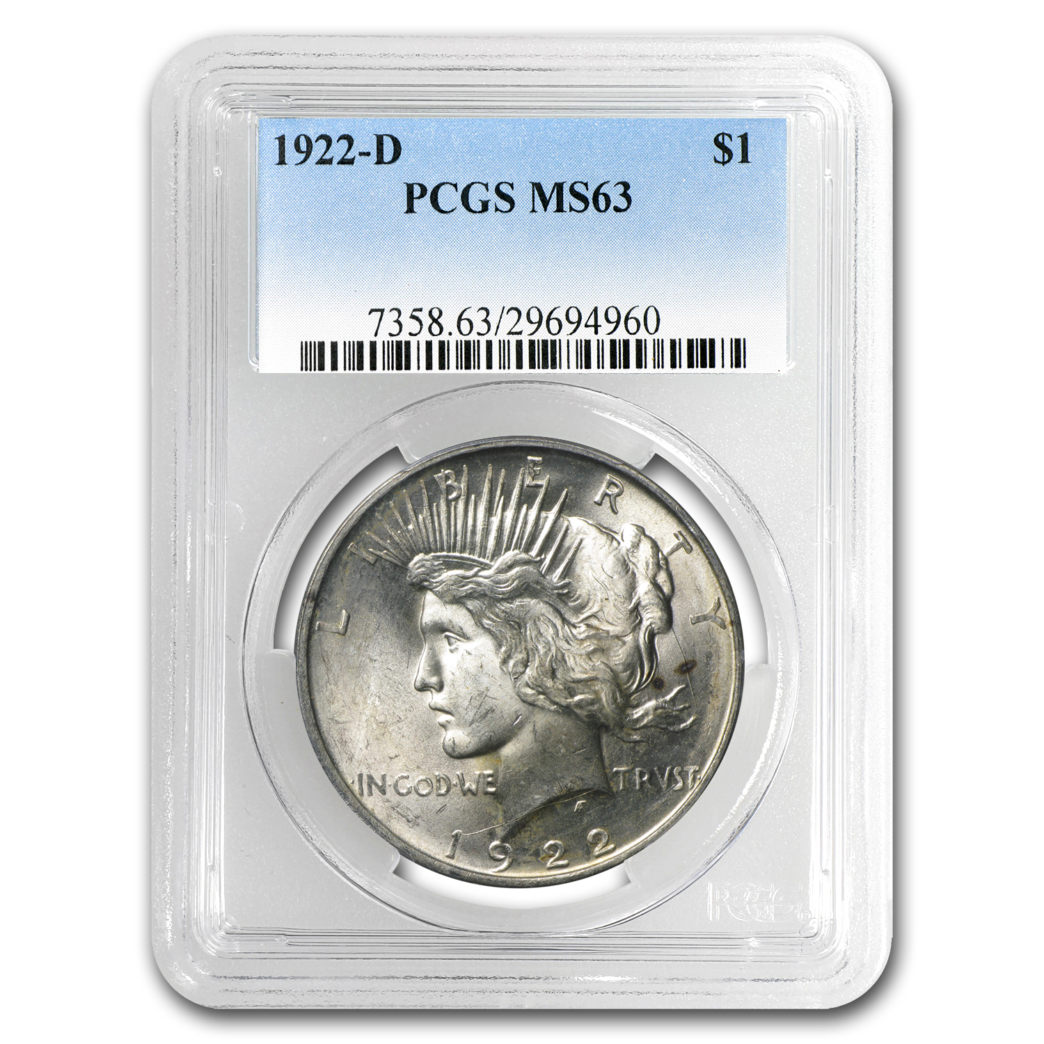 Buy 1922-D Peace Dollar MS-63 PCGS