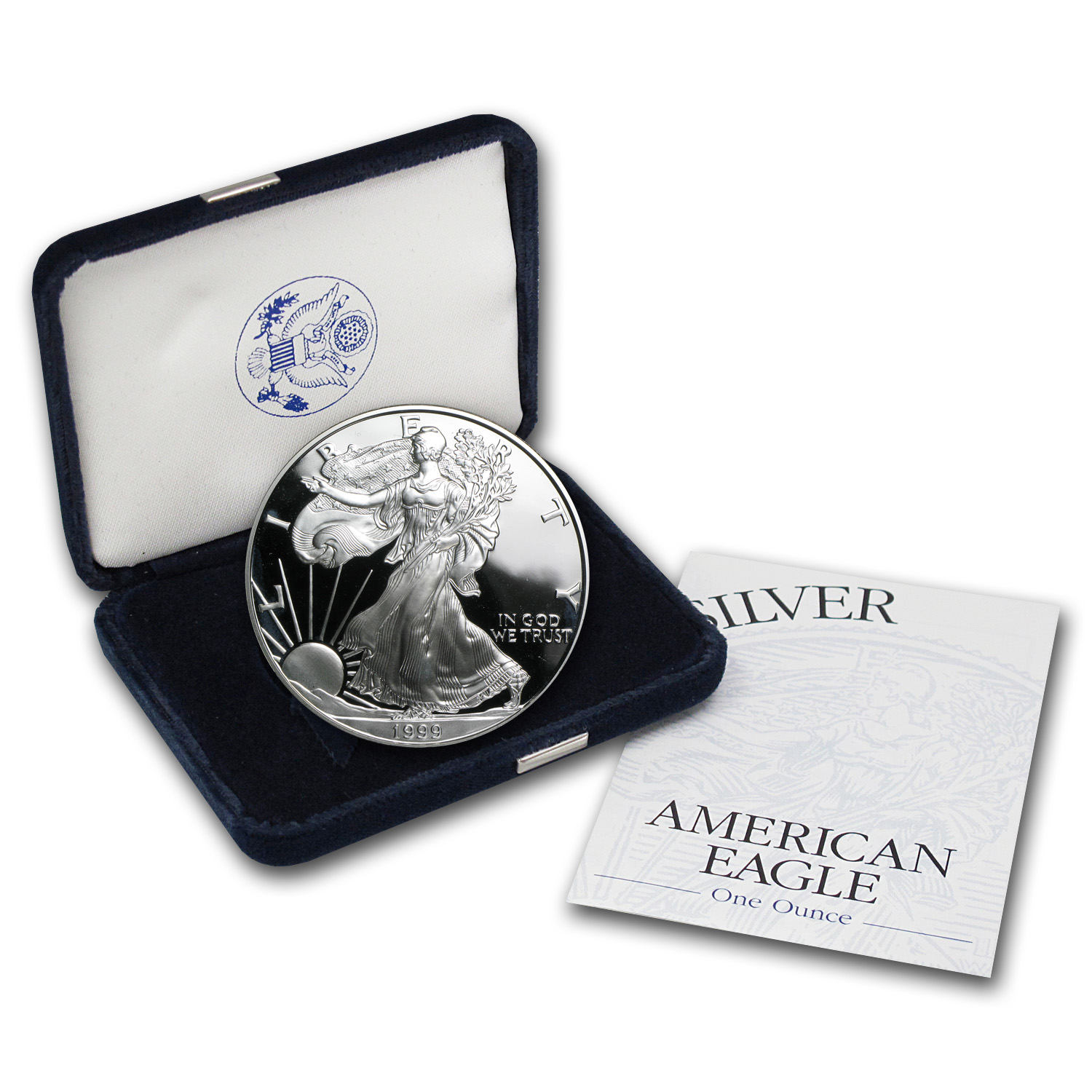 Buy 1999-P 1 oz Proof American Silver Eagle (w/Box & COA)