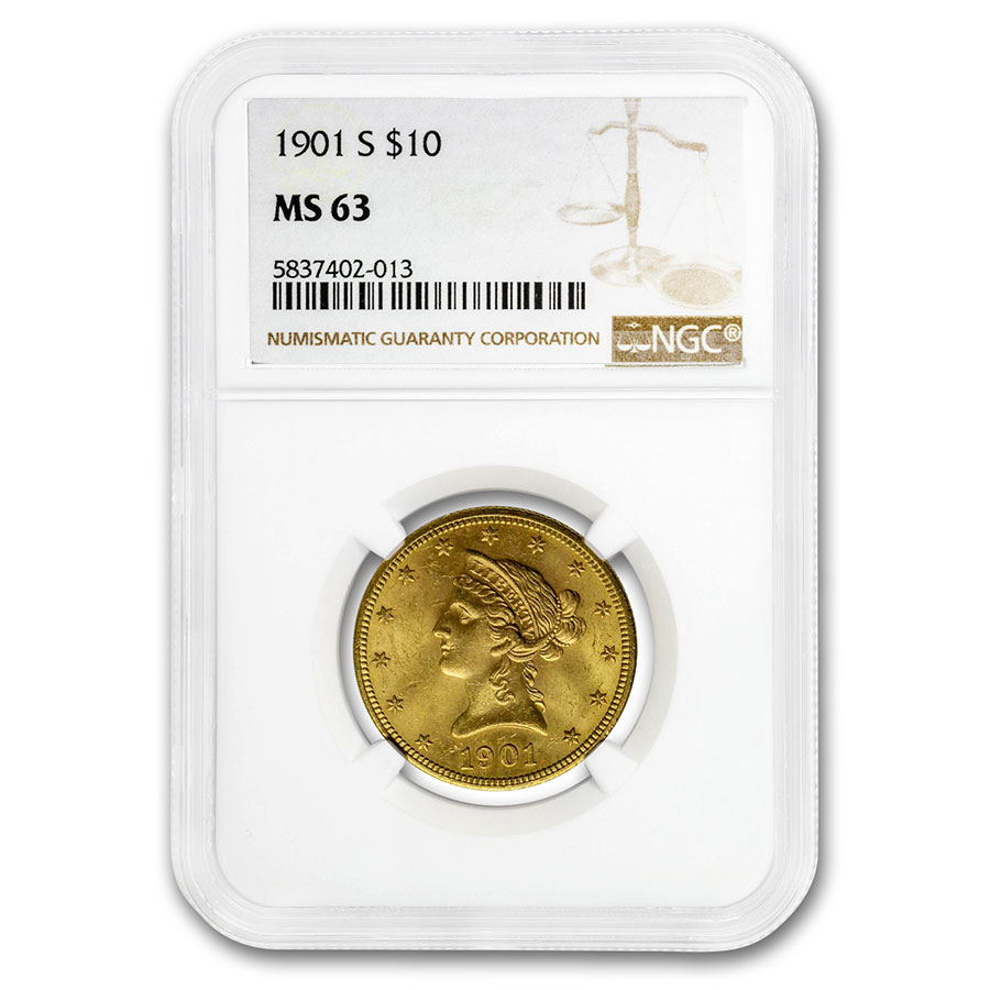 Buy 1901-S $10 Liberty Gold Eagle MS-63 NGC