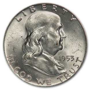 Buy 1953-D Franklin Half Dollar AU